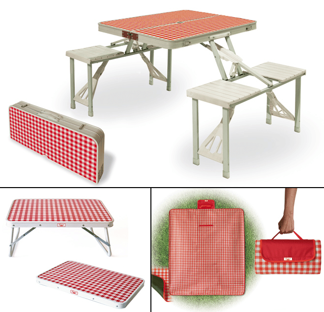 Festival design Selab Valigetta set picnic coperta vassoio